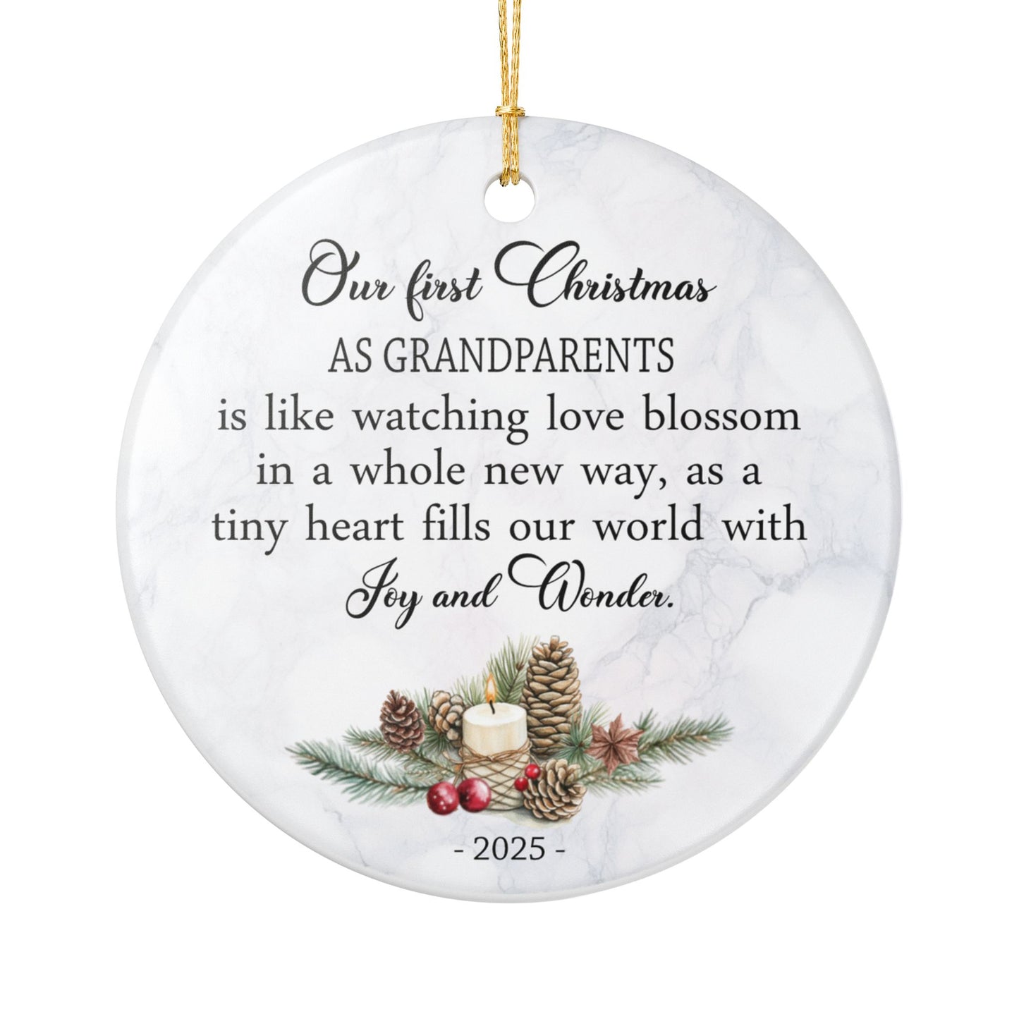 Our First Christmas as Grandparents Ornament 2025, Sentimental Keepsake