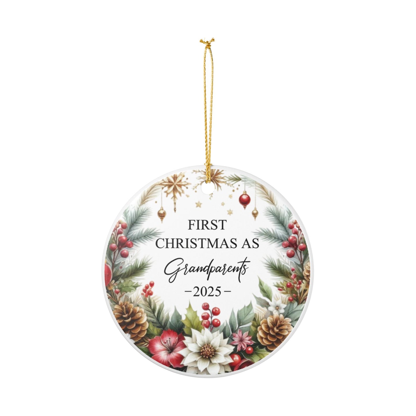 First Christmas as Grandparents Ornament 2025, Holiday Keepsake