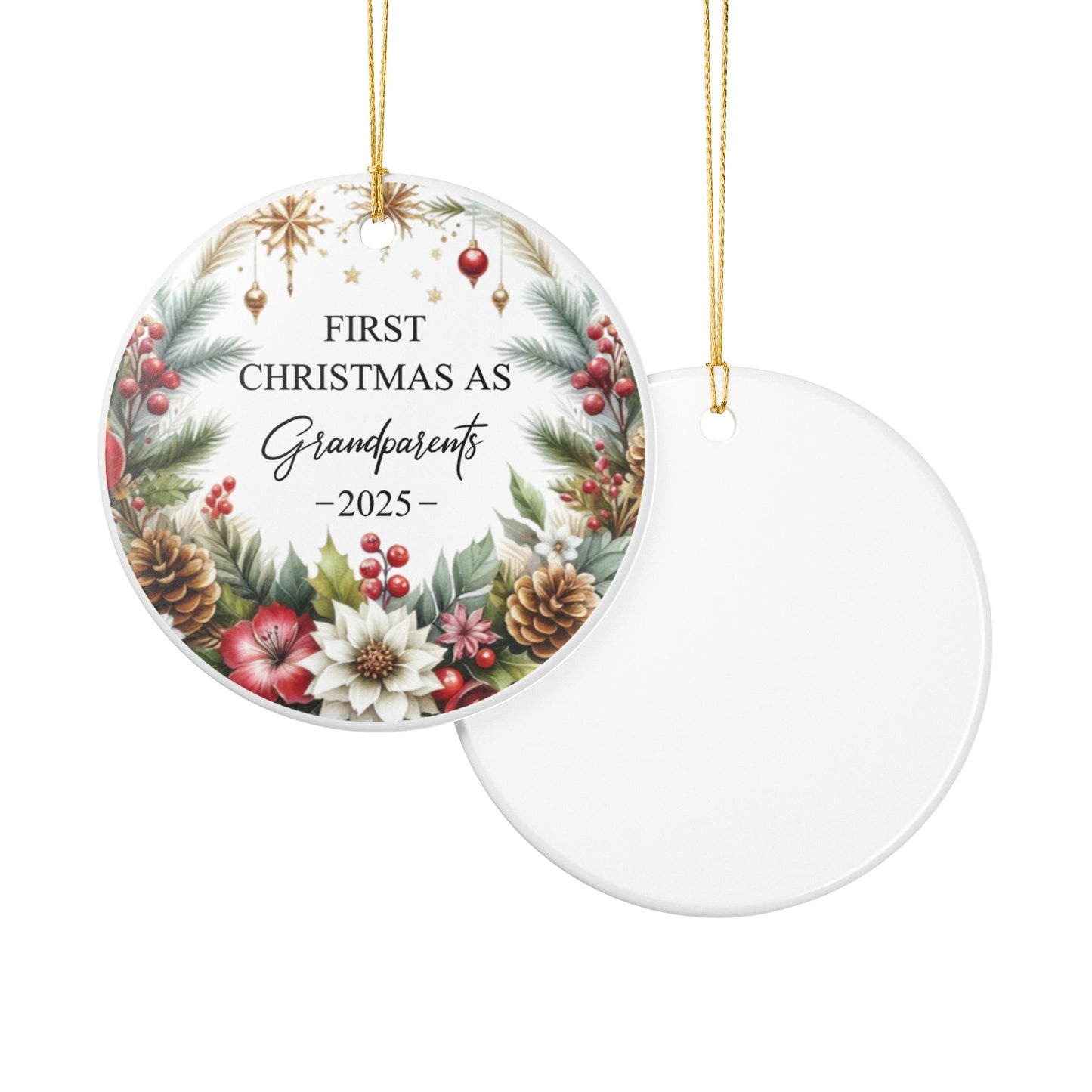 First Christmas as Grandparents Ornament 2025, Holiday Keepsake