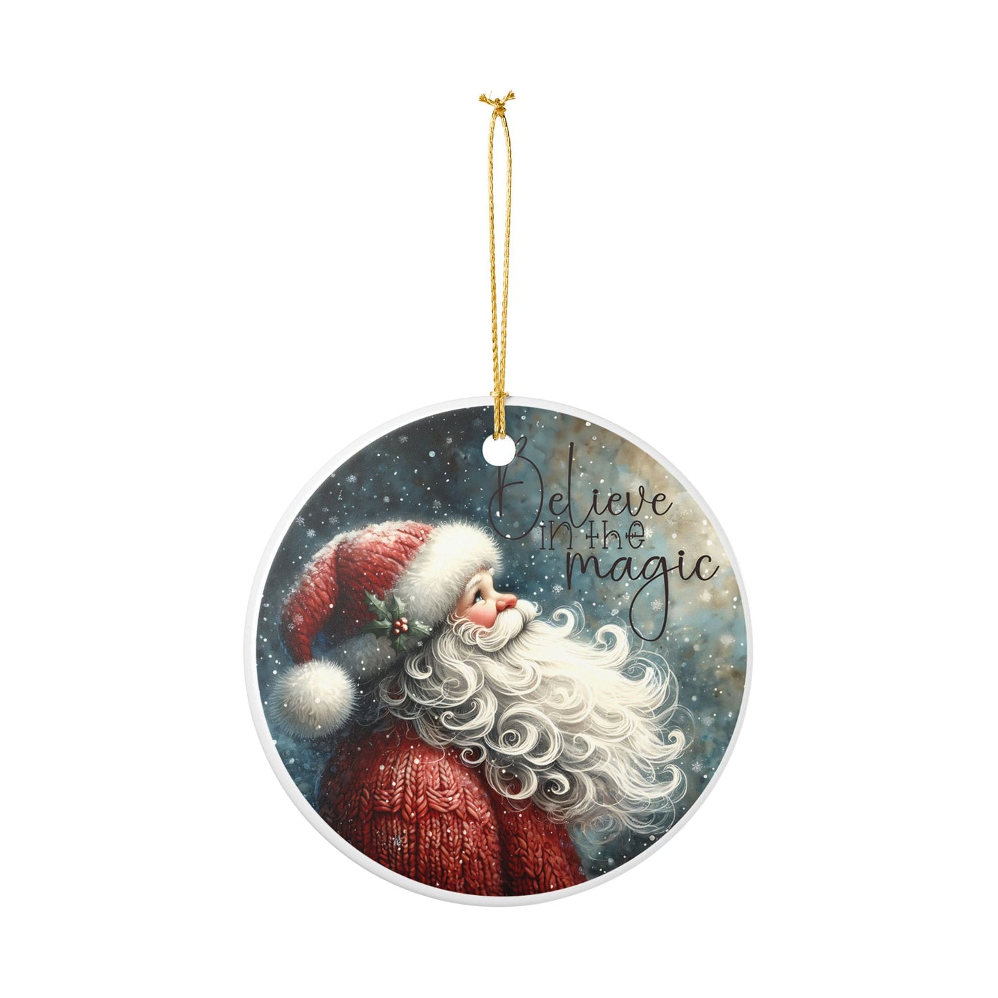Believe in the Magic Santa Ornament, Nostalgic Christmas Keepsake