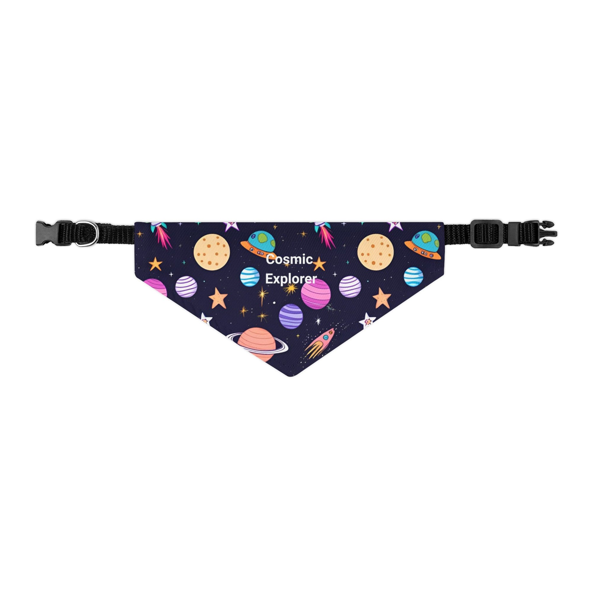 Cosmic Explorer Pet Bandana Collar for Space-Loving Dogs, Cute Canine Accessories for Celebrations, Gift for Pet Owners, Adorable Pet