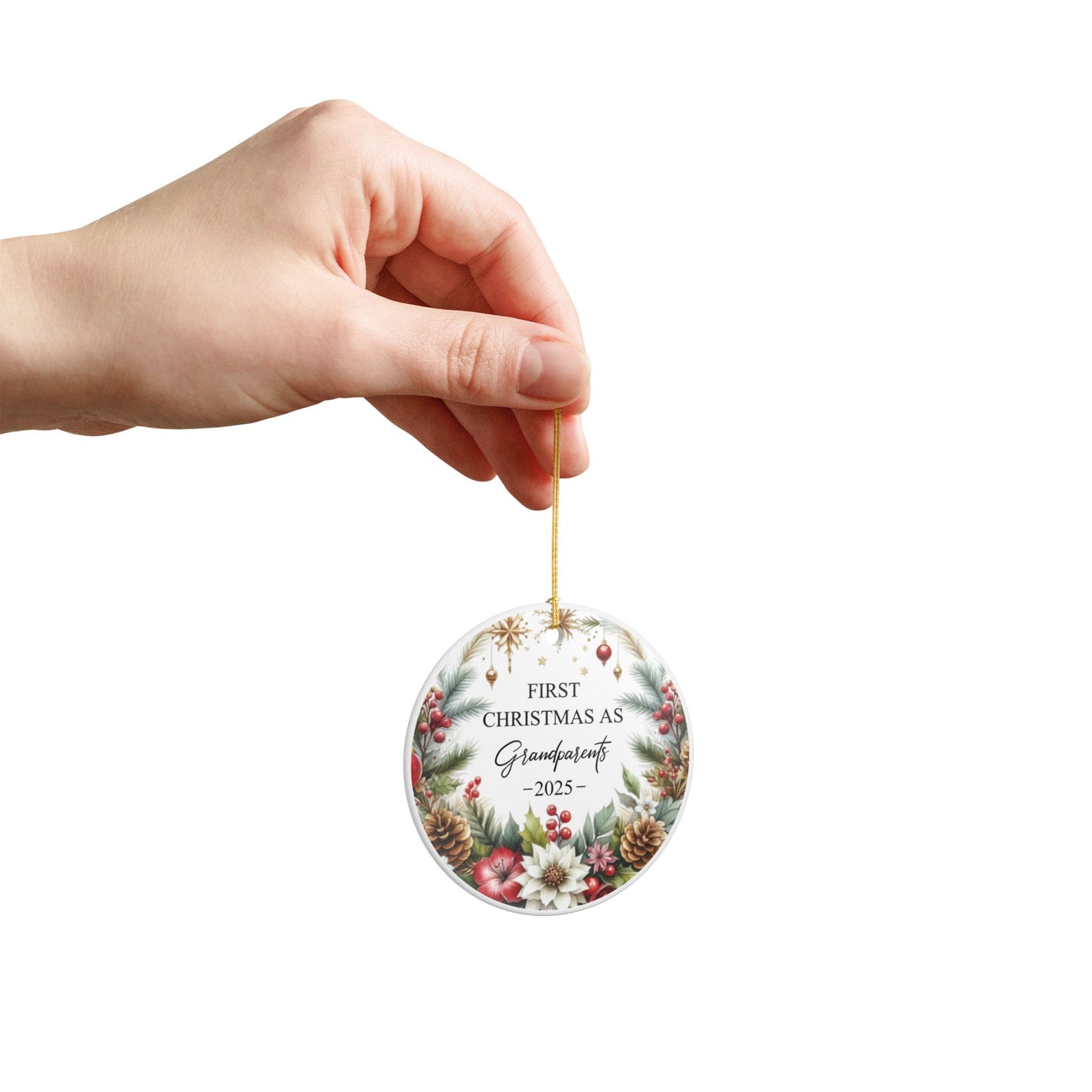 First Christmas as Grandparents Ornament 2025, Holiday Keepsake