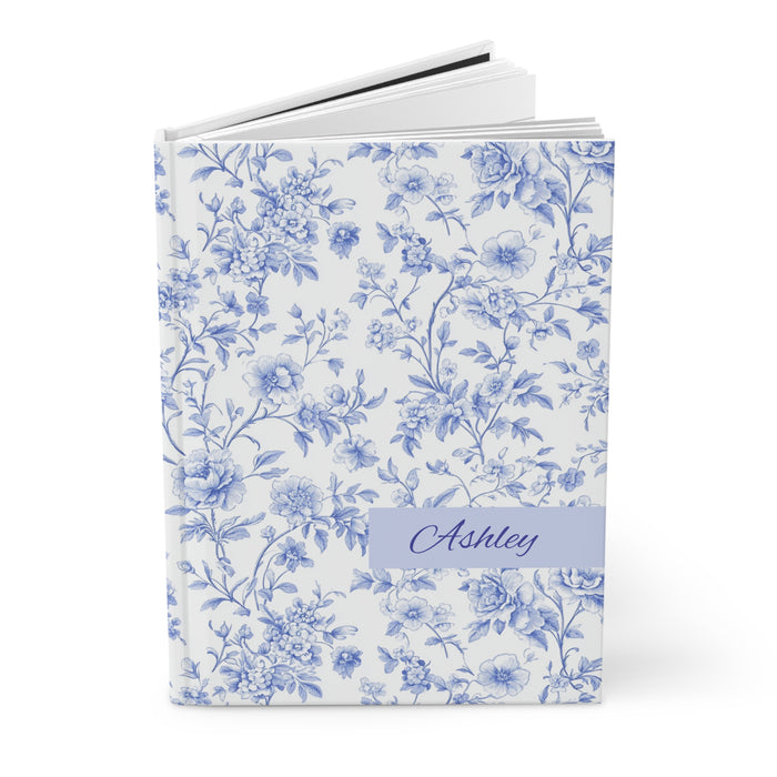 Personalized French Toile Hardcover Journal, Customizable Journal for Writing, Gift for Writers