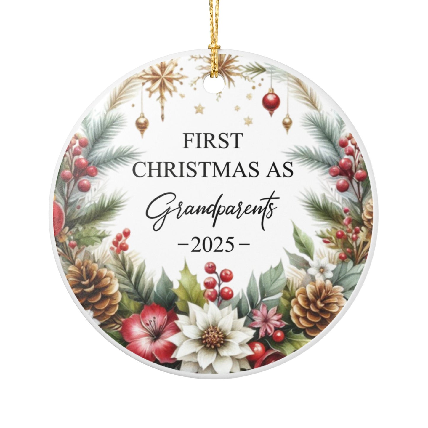 First Christmas as Grandparents Ornament 2025, Holiday Keepsake
