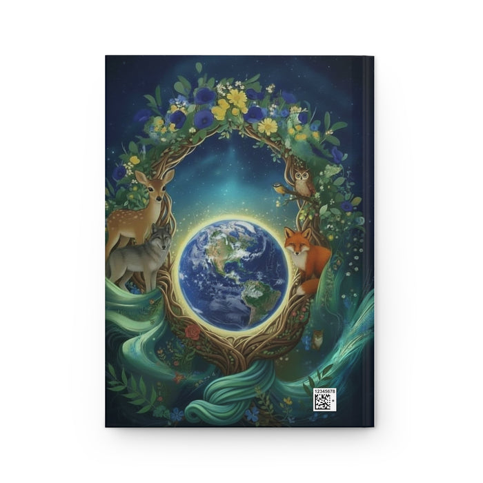 Gaia Earth Goddess Journal, Nature and Wildlife Inspired Notebook, Earth Day Journal