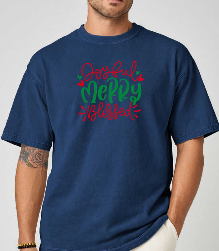 Joyful Merry Blessed T-Shirt, Christmas, and Gift Giving