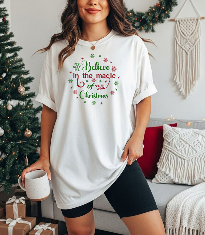Believe in the Magic of Christmas T-Shirt, Festive Holiday Tee