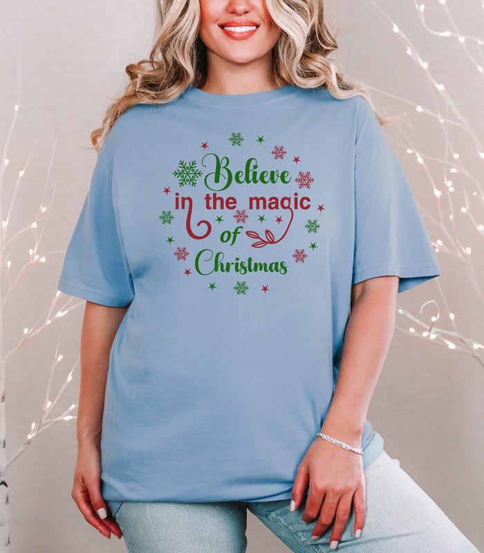 Believe in the Magic of Christmas T-Shirt, Festive Holiday Tee