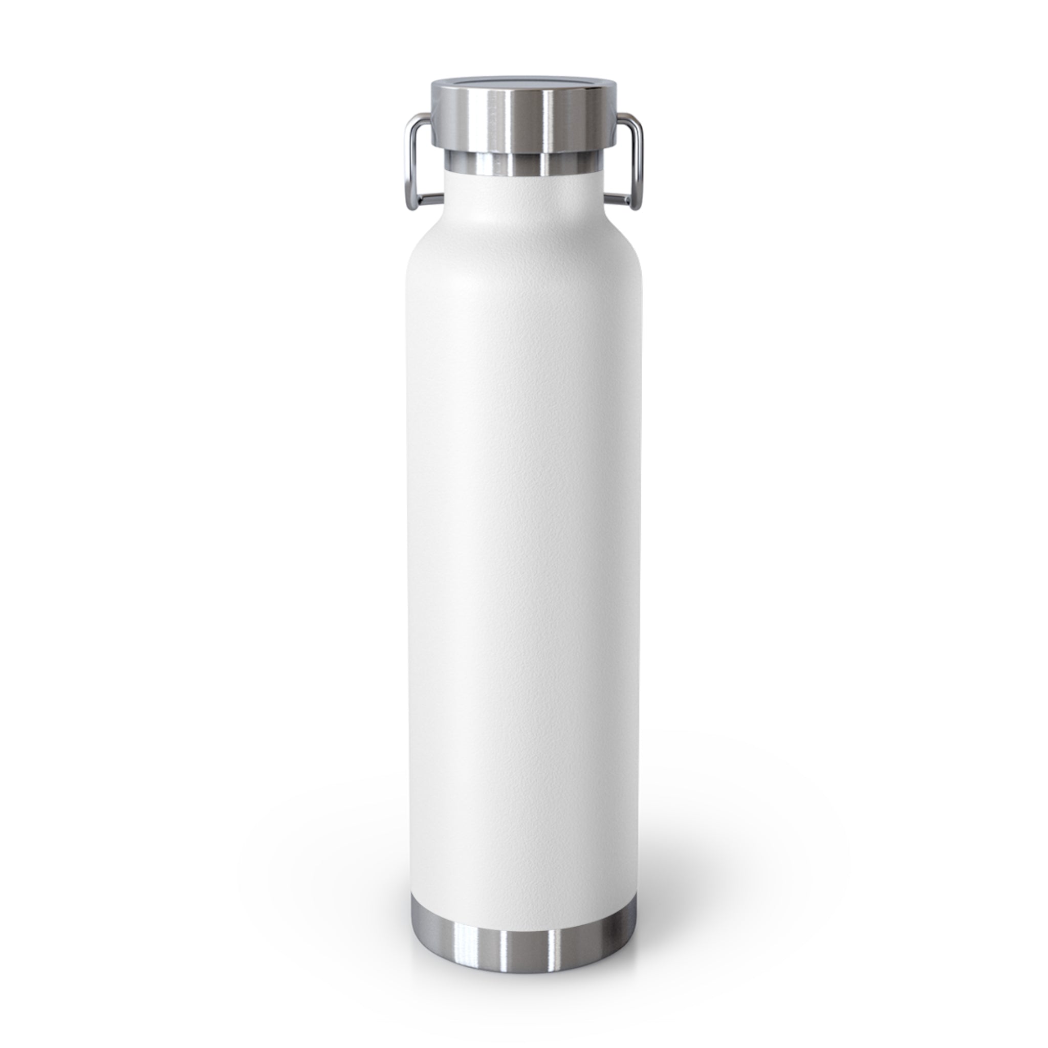 Stylish MoonShadow & MoonLight Insulated Water Bottle – 22 oz Copper Vacuum Flask - White back view