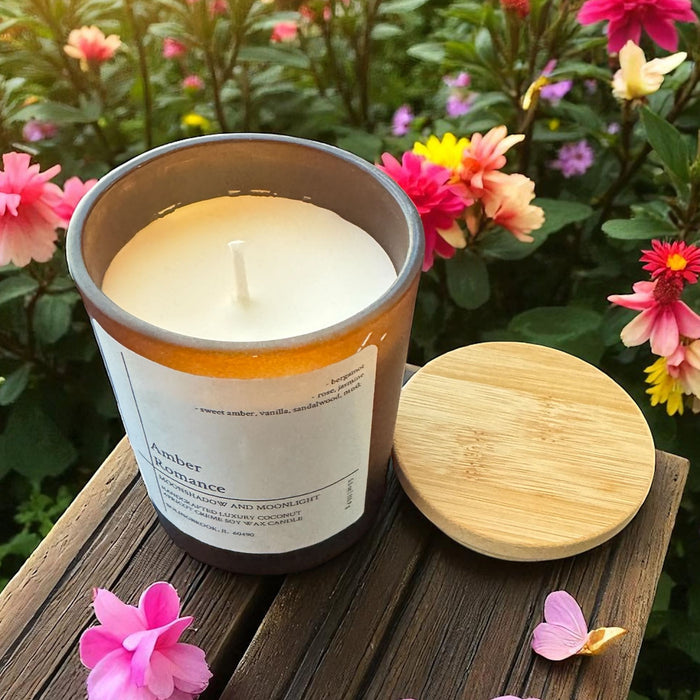 Amber Romance Candle – Warm Amber, Sweet Vanilla and Musk
