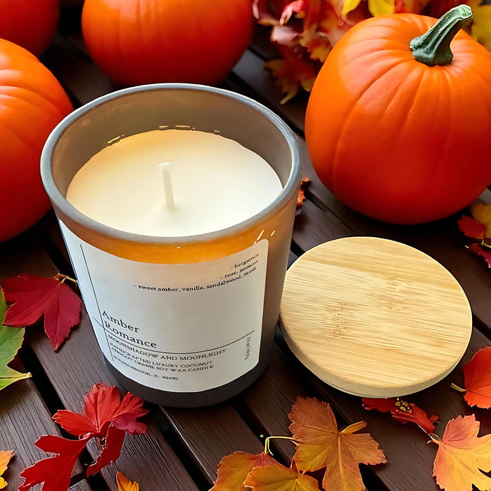 Amber Romance Candle – Warm Amber, Sweet Vanilla and Musk