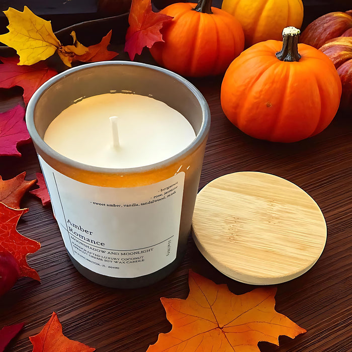 Amber Romance Candle – Warm Amber, Sweet Vanilla and Musk
