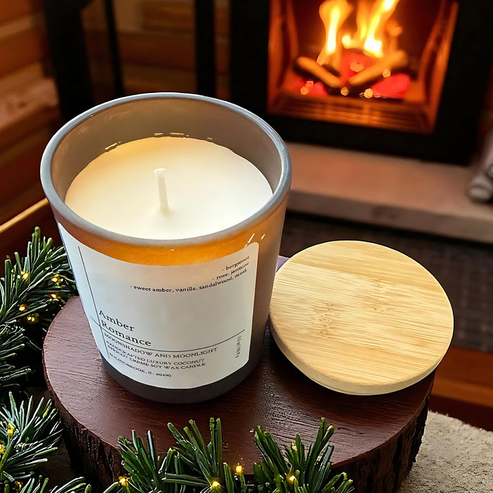 Amber Romance Candle – Warm Amber, Sweet Vanilla and Musk