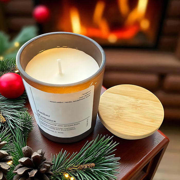 Amber Romance Candle – Warm Amber, Sweet Vanilla and Musk