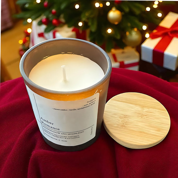 Amber Romance Candle – Warm Amber, Sweet Vanilla and Musk