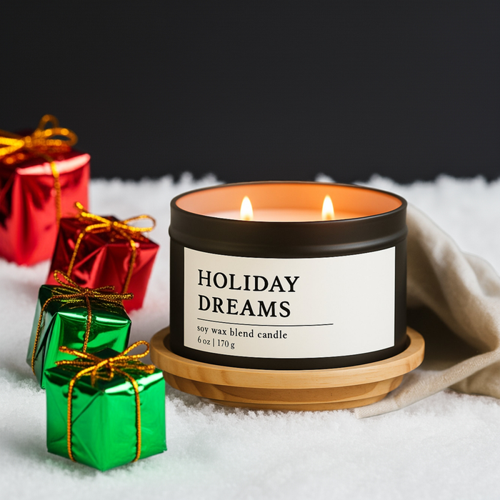 Holiday Dream Soy Wax Blend Candle, 6 oz 2-Wick