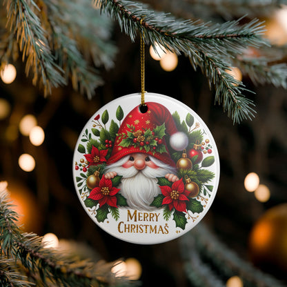 Gnome Christmas Ornament, Holiday Decor, Merry Christmas, Christmas Tree Ornament, Festive Ornament, Keepsake, Xmas