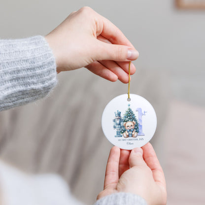 Personalized Baby First Christmas Ornament, Baby Boy First Christmas, Keepsake Ornament, 2025 Christmas Gift