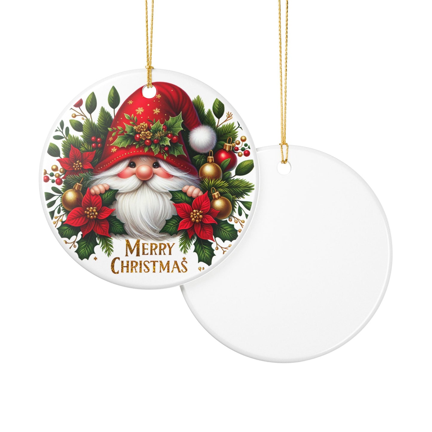 Gnome Christmas Ornament, Holiday Decor, Merry Christmas, Christmas Tree Ornament, Festive Ornament, Keepsake, Xmas