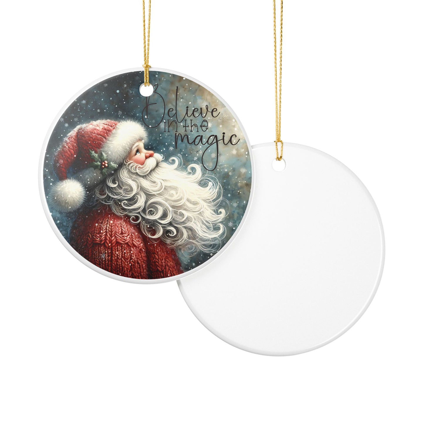 Believe in the Magic Santa Ornament, Nostalgic Christmas Keepsake