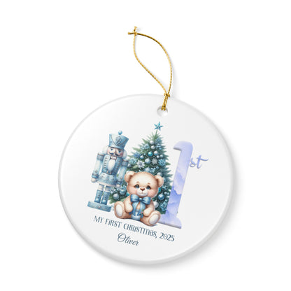 Personalized Baby First Christmas Ornament, Baby Boy First Christmas, Keepsake Ornament, 2025 Christmas Gift