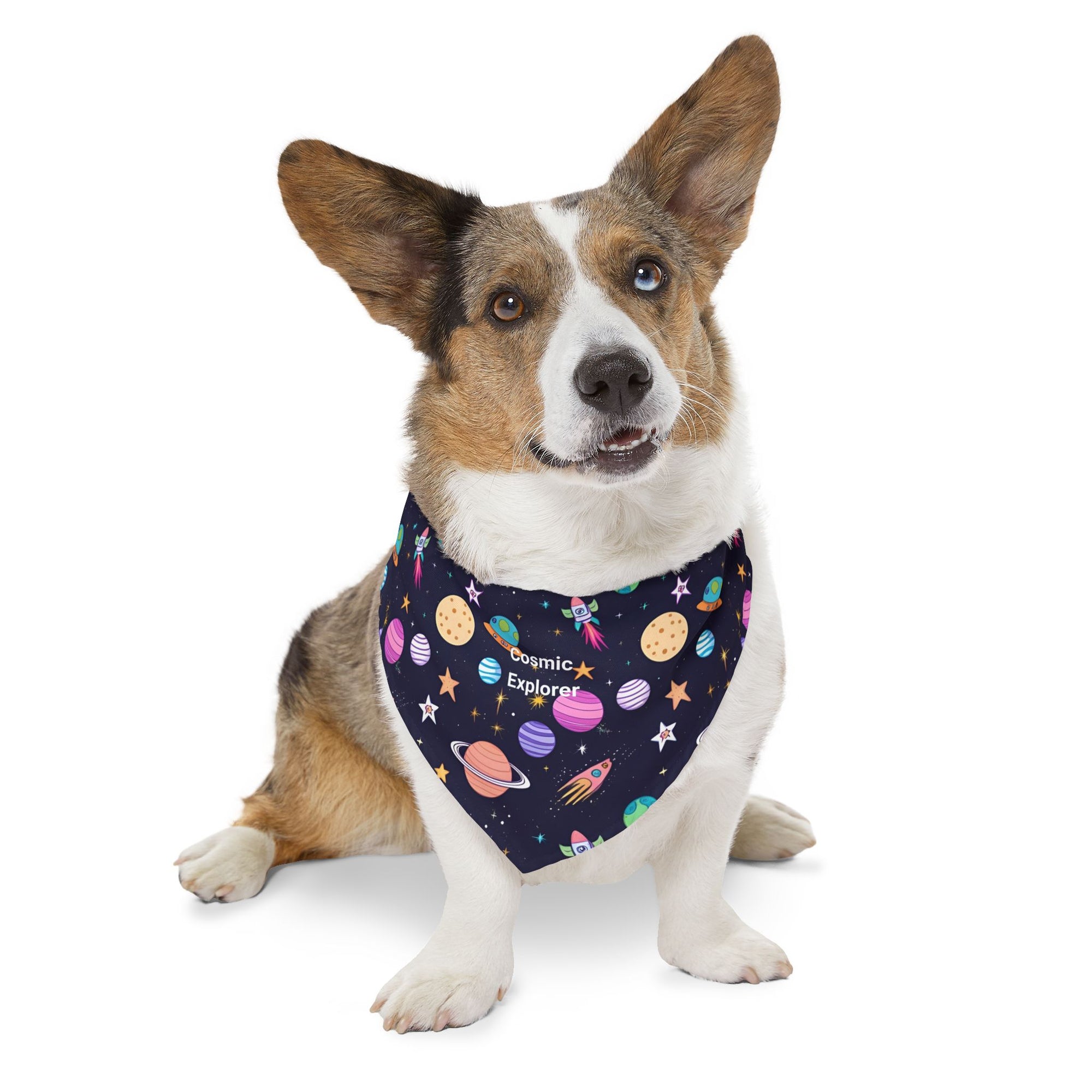 Cosmic Explorer Pet Bandana Collar for Space-Loving Dogs, Cute Canine Accessories for Celebrations, Gift for Pet Owners, Adorable Pet