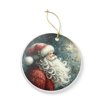 Believe in the Magic Santa Ornament, Nostalgic Christmas Keepsake