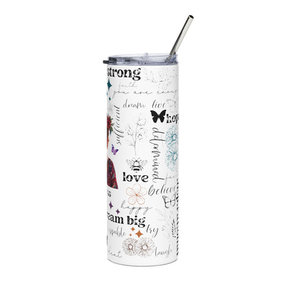 Boho Wild & Free Affirmations Tumbler, 20 oz
