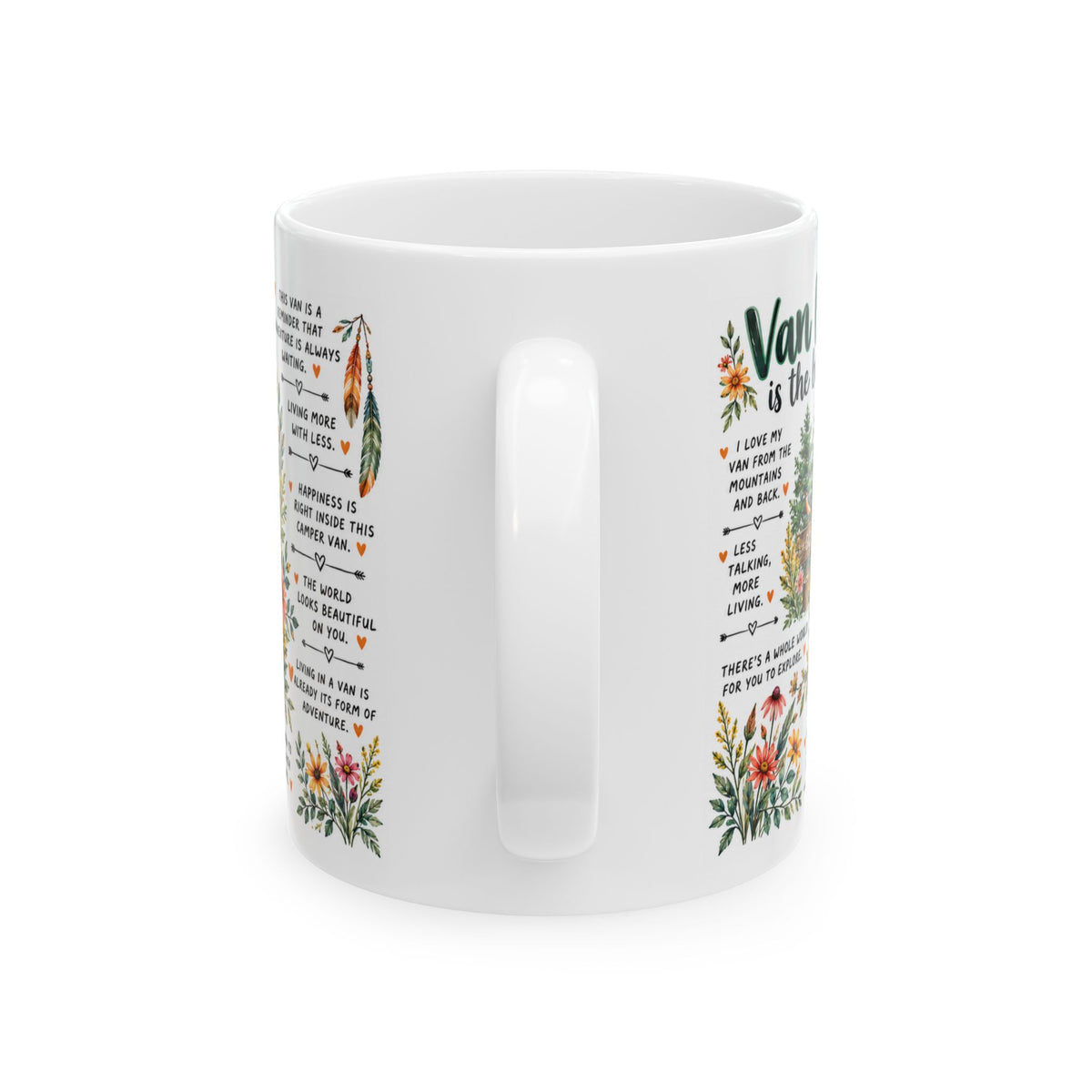 Van Life Is the Best Life Boho Camping Mug, Camper Van Adventure Mug