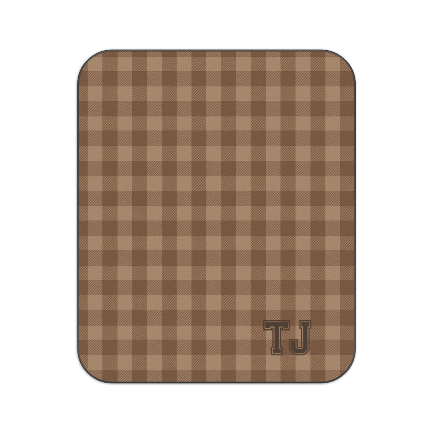 Personalized Buffalo Plaid Blanket Outdoor Camping Mat Waterproof Backed Picnic Blanket Large Family Beach Throw Fleece Portable Travel Accessory Rustic