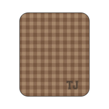 Personalized Buffalo Plaid Blanket Outdoor Camping Mat Waterproof Backed Picnic Blanket Large Family Beach Throw Fleece Portable Travel Accessory Rustic