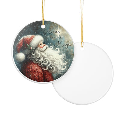 Believe in the Magic Santa Ornament, Nostalgic Christmas Keepsake