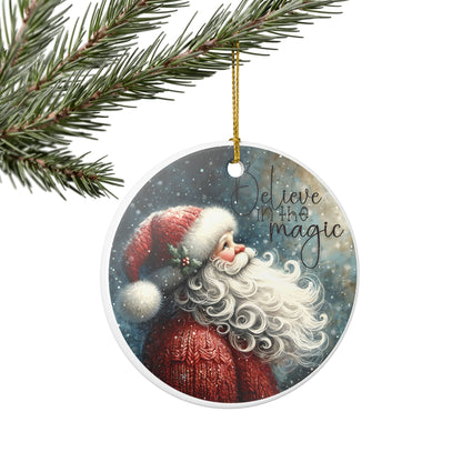 Believe in the Magic Santa Ornament, Nostalgic Christmas Keepsake