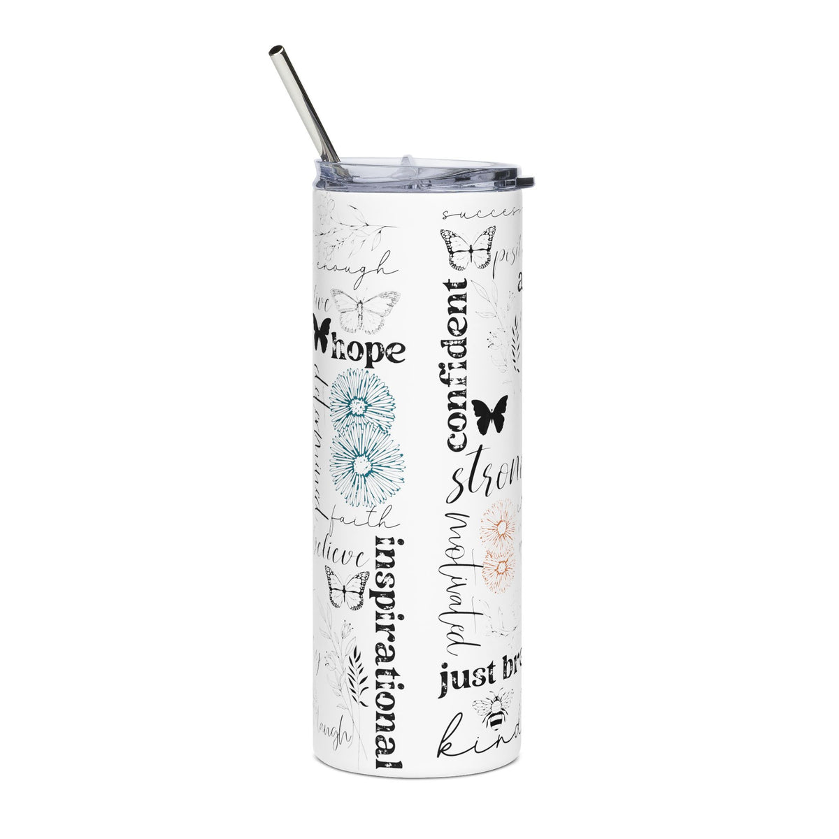 Boho Wild & Free Affirmations Tumbler, 20 oz