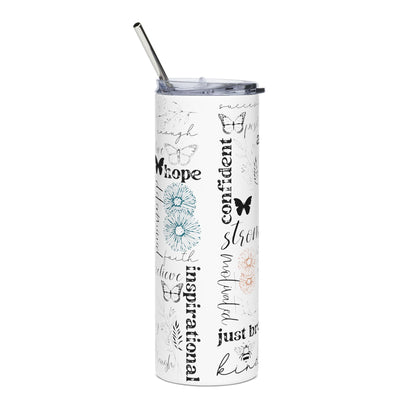 Boho Wild & Free Affirmations Tumbler, 20 oz