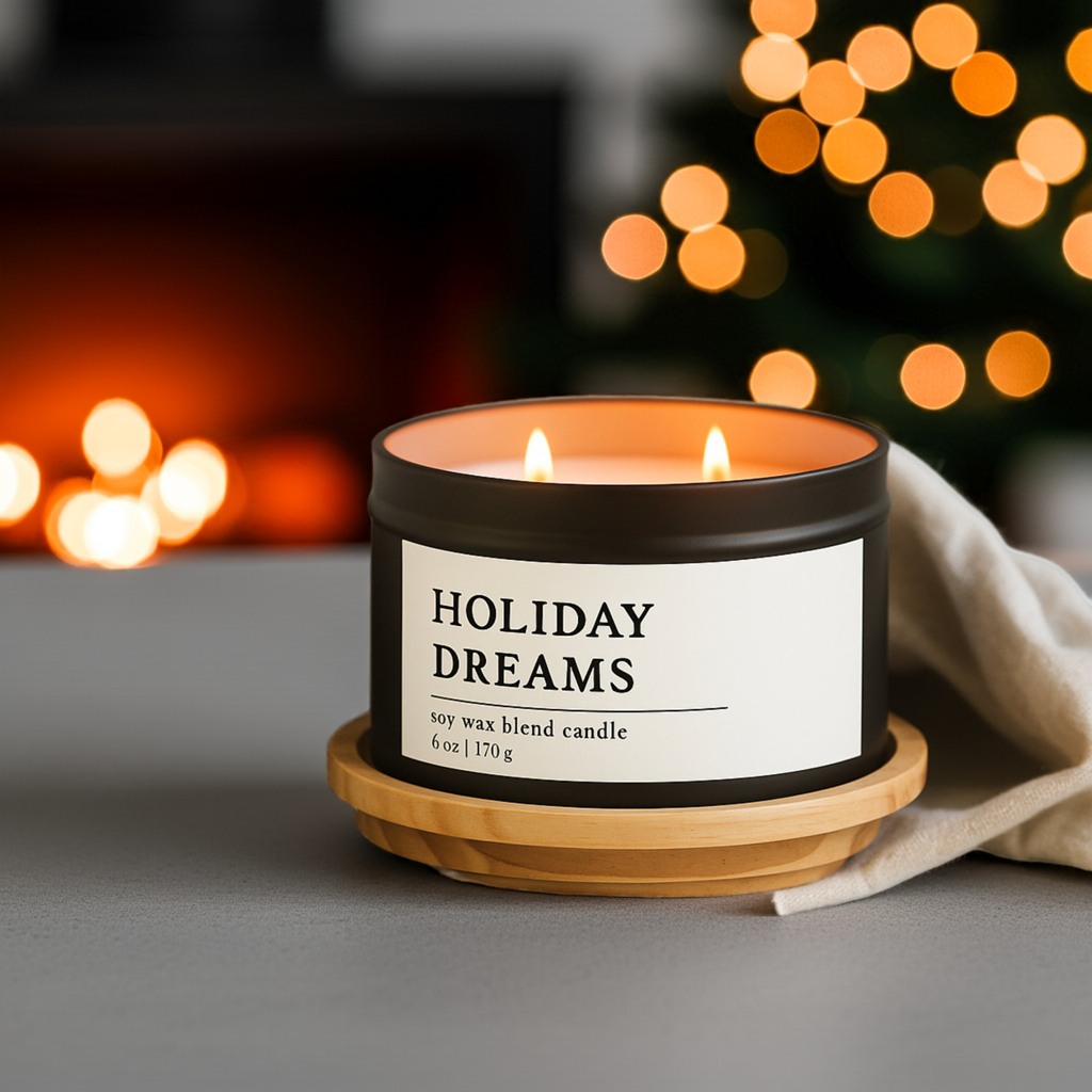 Holiday Dream Soy Wax Blend Candle, 6 oz 2-Wick