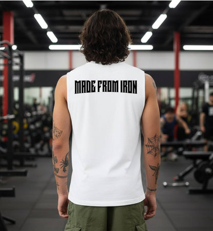 Made From Iron Muscle T-Shirt, Workout Muscle Top, Muscle Tank Top, Strength Training Tee