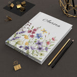 Personalized Wildflower Hardcover Journal, Nature-Inspired Notebook