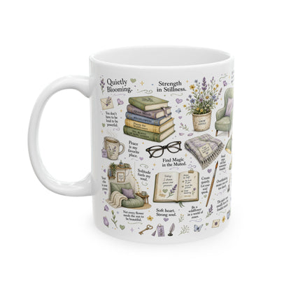 Quietly Blooming Mug, Introvert Self-Care & Slow Living Design