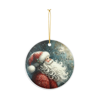 Believe in the Magic Santa Ornament, Nostalgic Christmas Keepsake