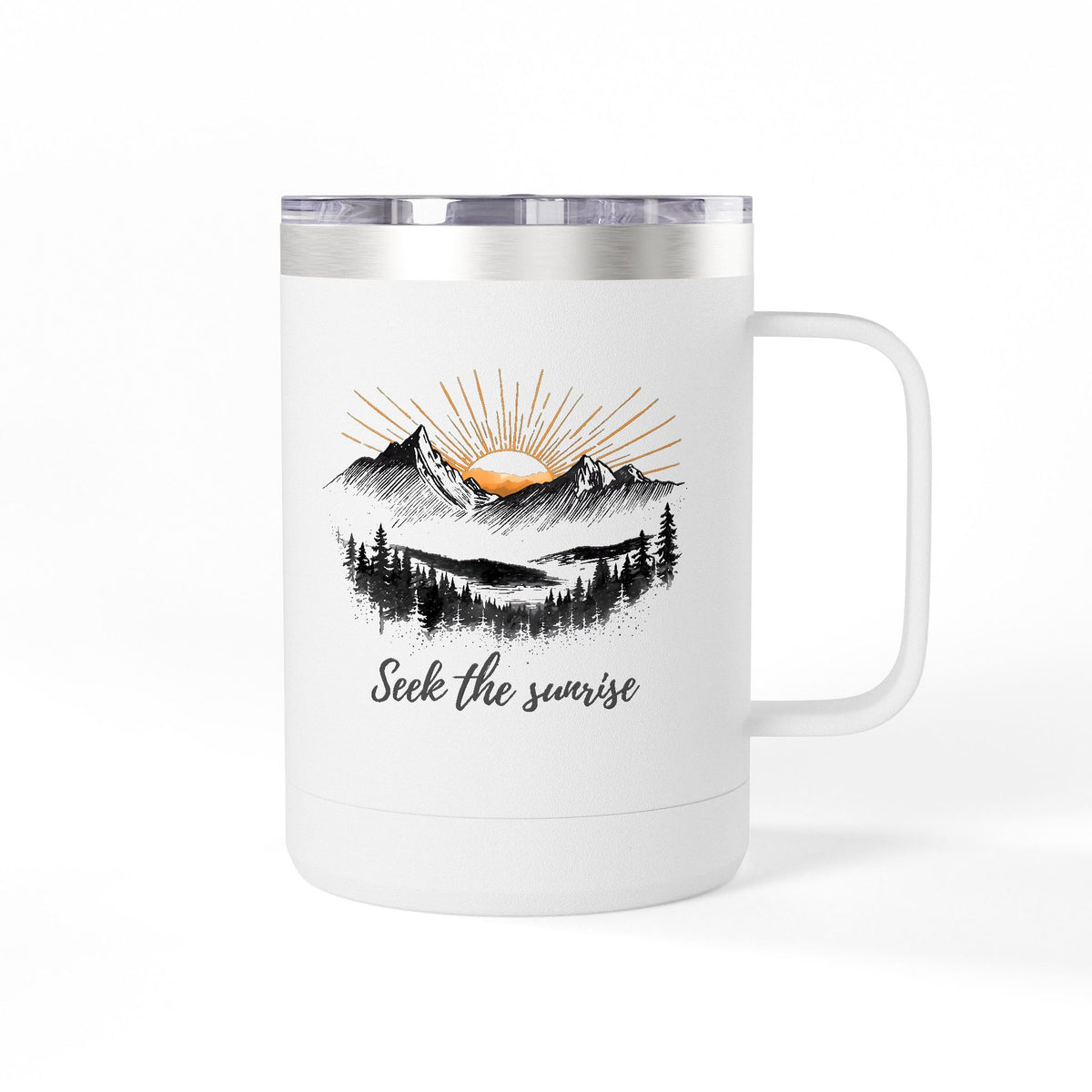 Seek the Sunrise Mug, 15 oz