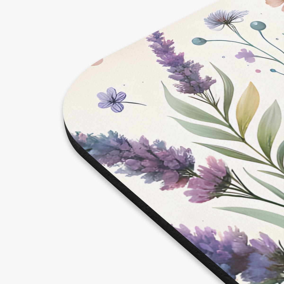 Breathe In, Breathe Out Wildflower Mouse Pad, Calming Boho Desk Accessory