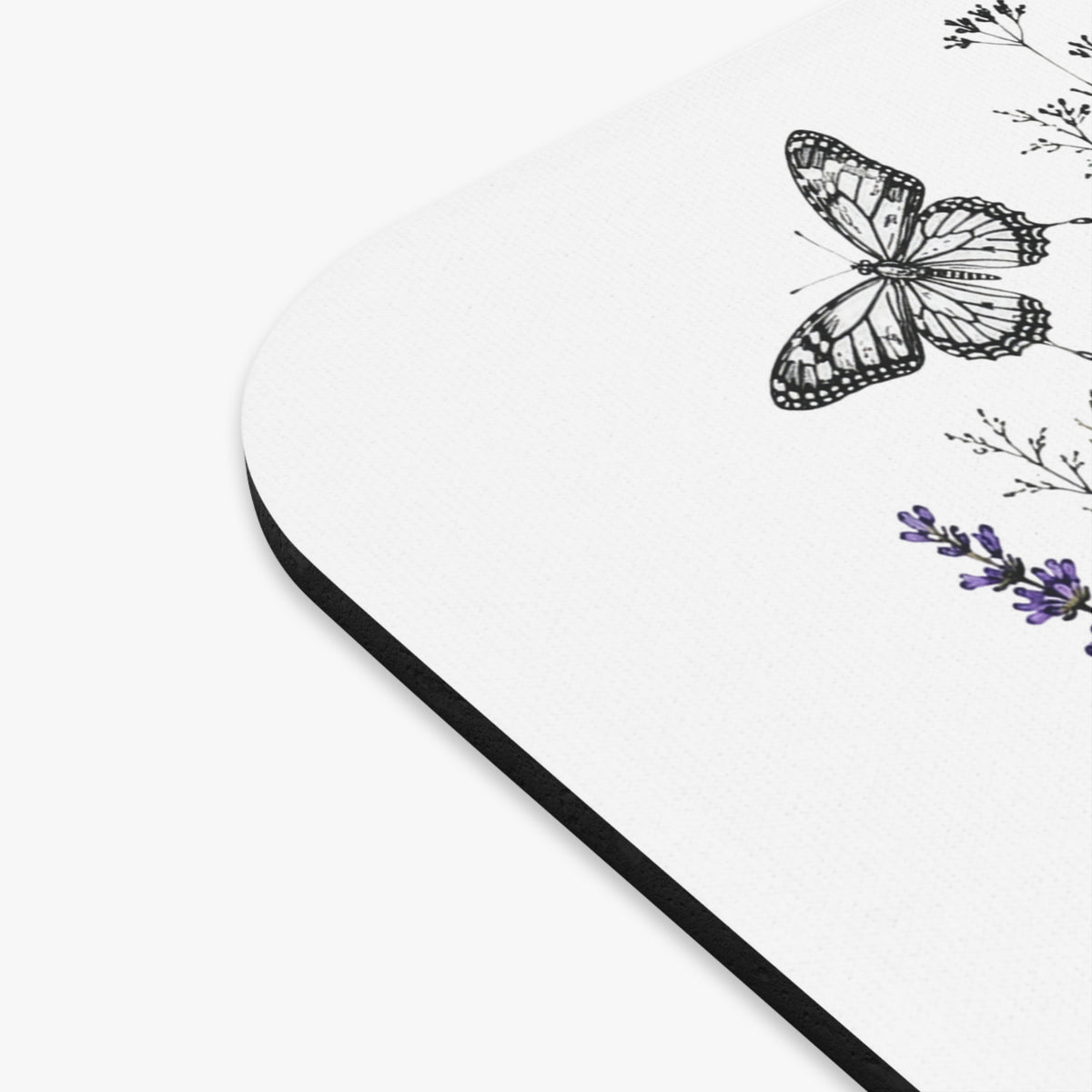 Celestial Wildflower Moon Mouse Pad, Boho Floral Desk Accessory
