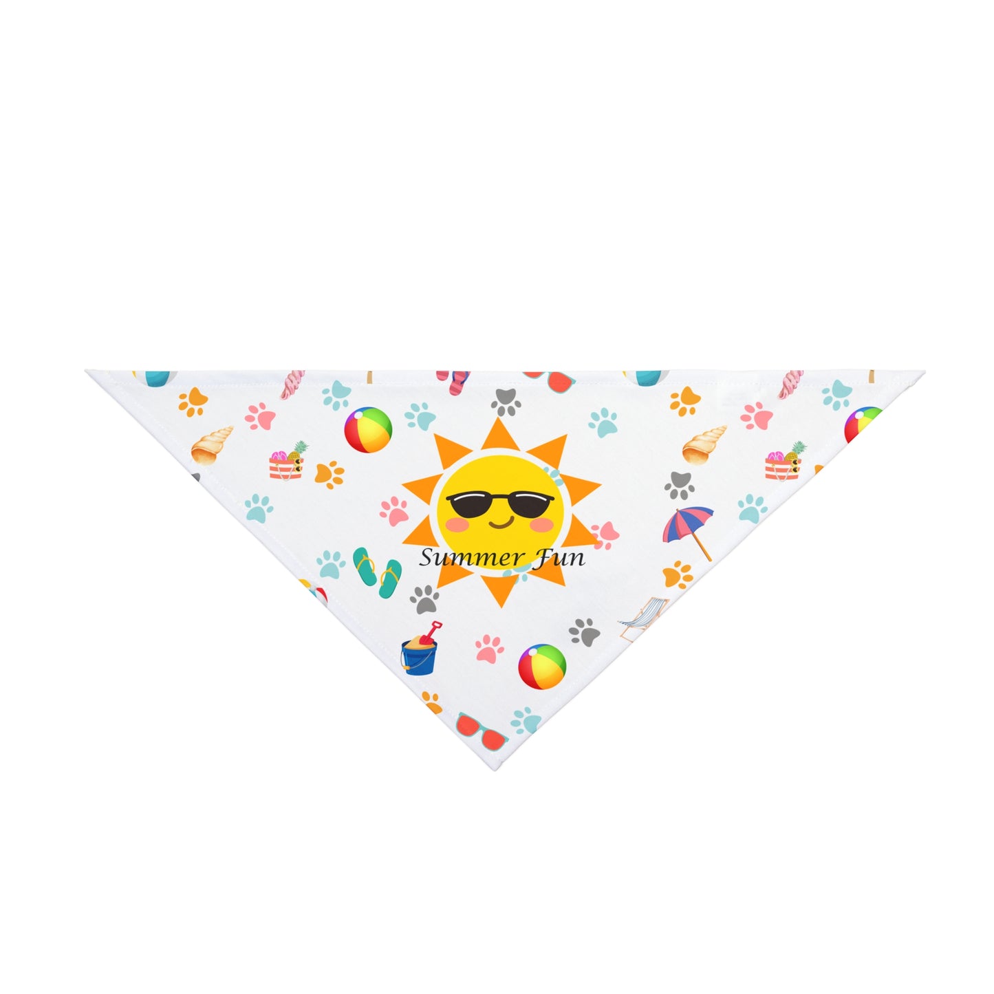 Summer Fun Pet Bandana, Bright Beach Vibes for Pets