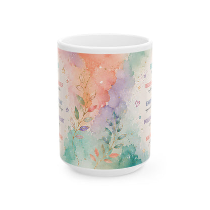 Be Kind to Yourself Inspirational Mug, Positive Affirmations & Self-Love Gift