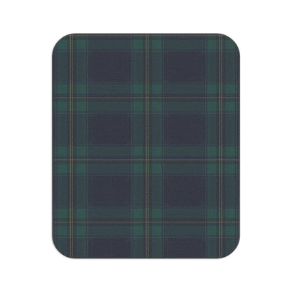 Dark Green and Navy Tartan Picnic Blanket, Classic Plaid Outdoor Blanket for Picnics & Camping