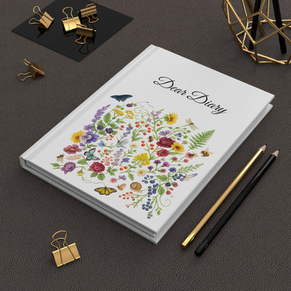 Dear Diary Wildflower Journal, Botanical Floral Nature Writing Notebook