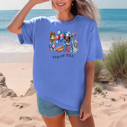 Patriotic Celebration T-Shirt, Independence Day Shirt, Casual Summer Wear