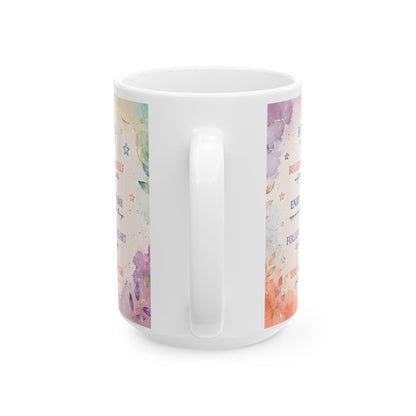 Be Kind to Yourself Inspirational Mug, Positive Affirmations & Self-Love Gift