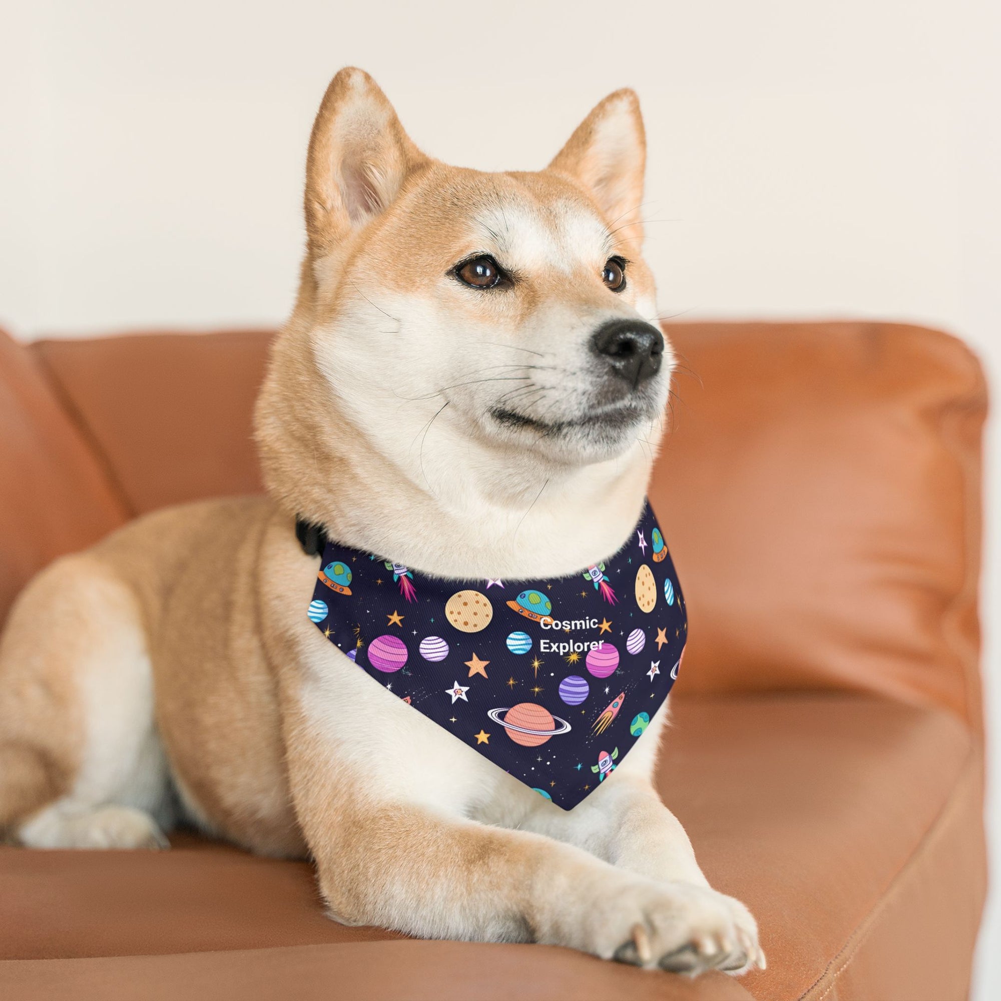 Cosmic Explorer Pet Bandana Collar for Space-Loving Dogs, Cute Canine Accessories for Celebrations, Gift for Pet Owners, Adorable Pet